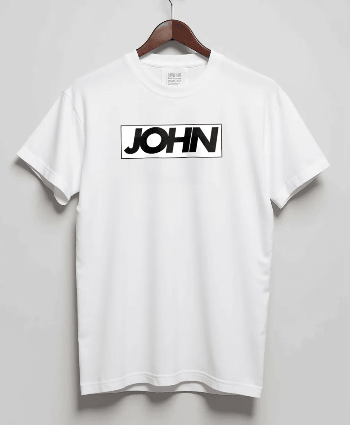 Personalized JOHN Bold Lettering T-Shirt