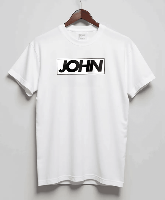 Personalized JOHN Bold Lettering T-Shirt