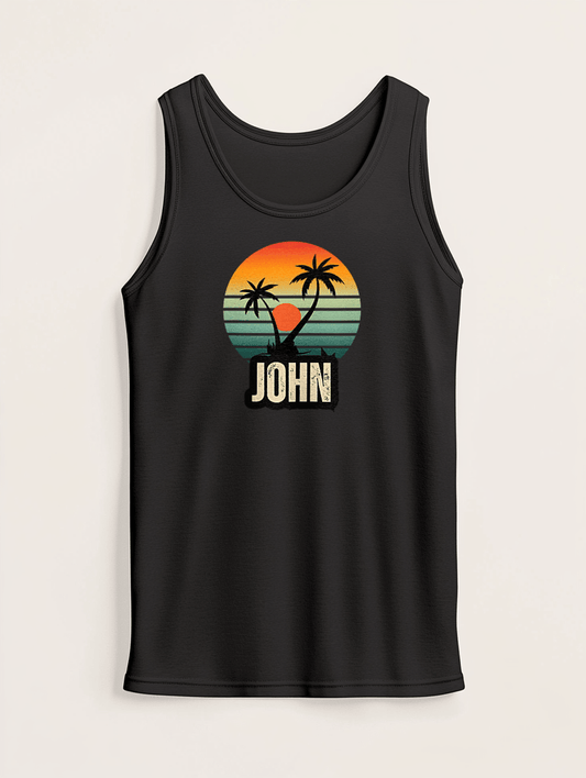 Personalized JOHN Vintage Sunset Tank Top