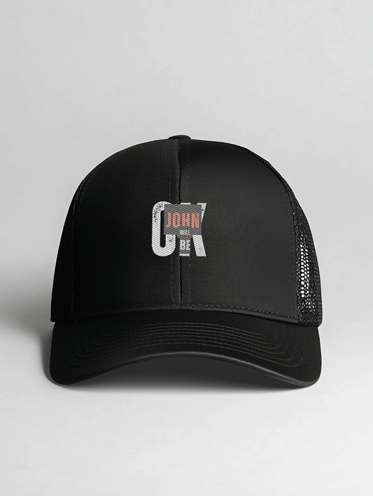 Personalized JOHN Black Trucker Hat