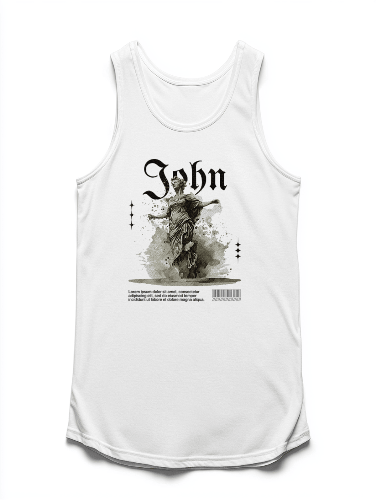 Personalized JOHN Gothic Statue Tank Top