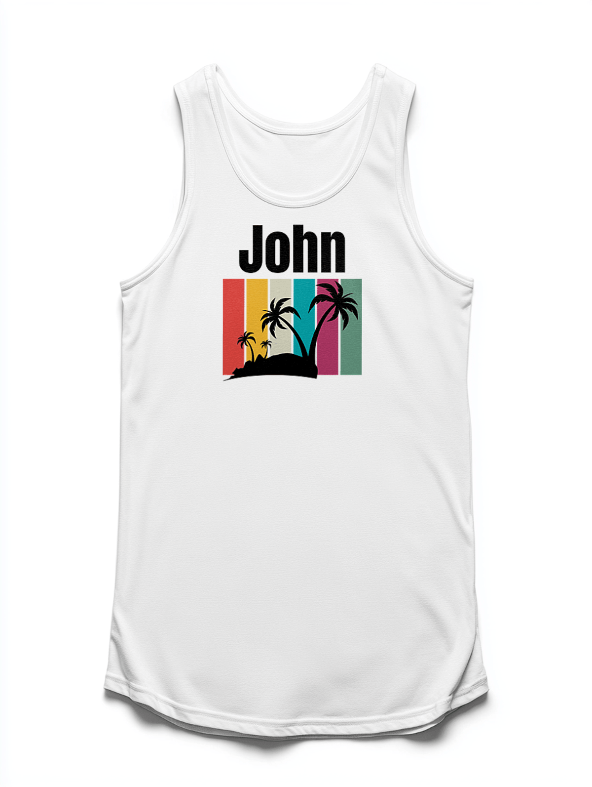 Personalized JOHN Retro Sunset Tank Top
