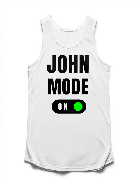 Personalized JOHN Tank Top with Bold Typography