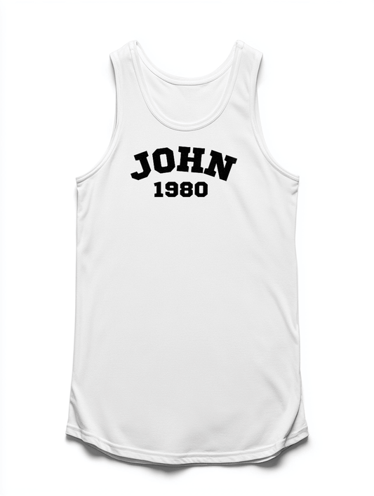Personalized JOHN Varsity Tank Top