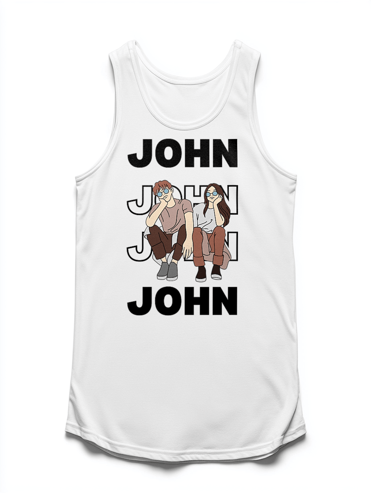 Personalized JOHN Relaxed Vibe Tank Top
