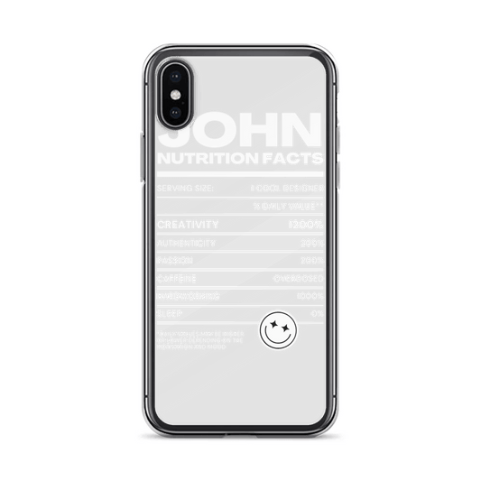 Personalized JOHN Nutrition Facts Phone Case