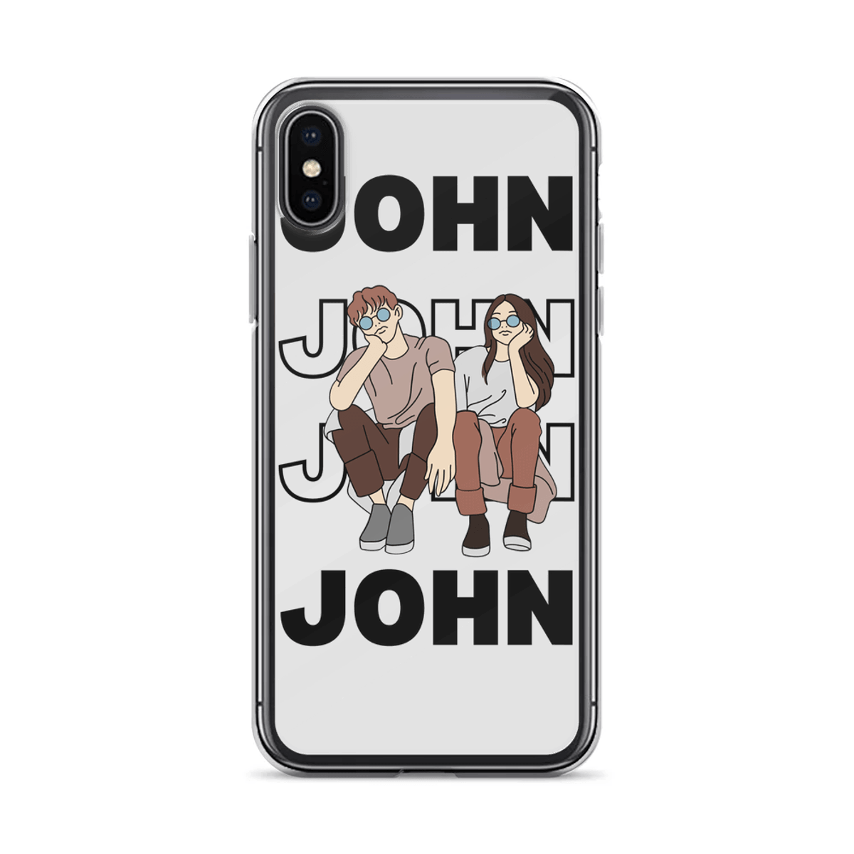Personalized JOHN Clear Phone Case