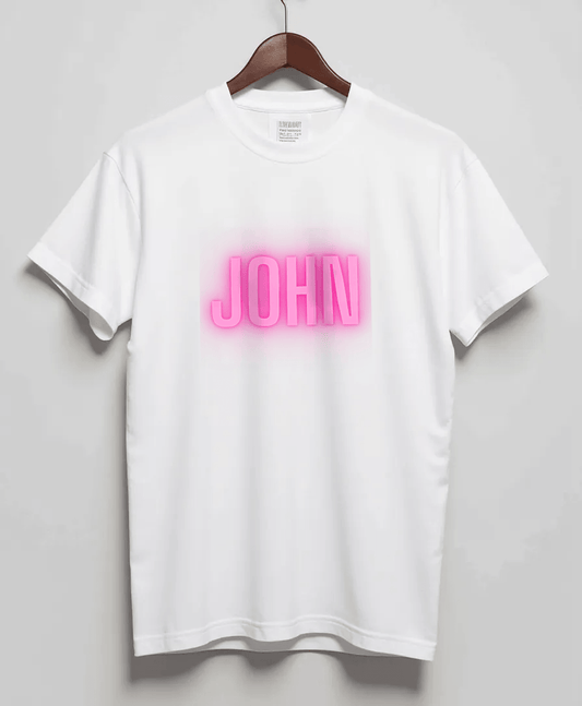 Personalized JOHN Bold Neon-Pink T-Shirt