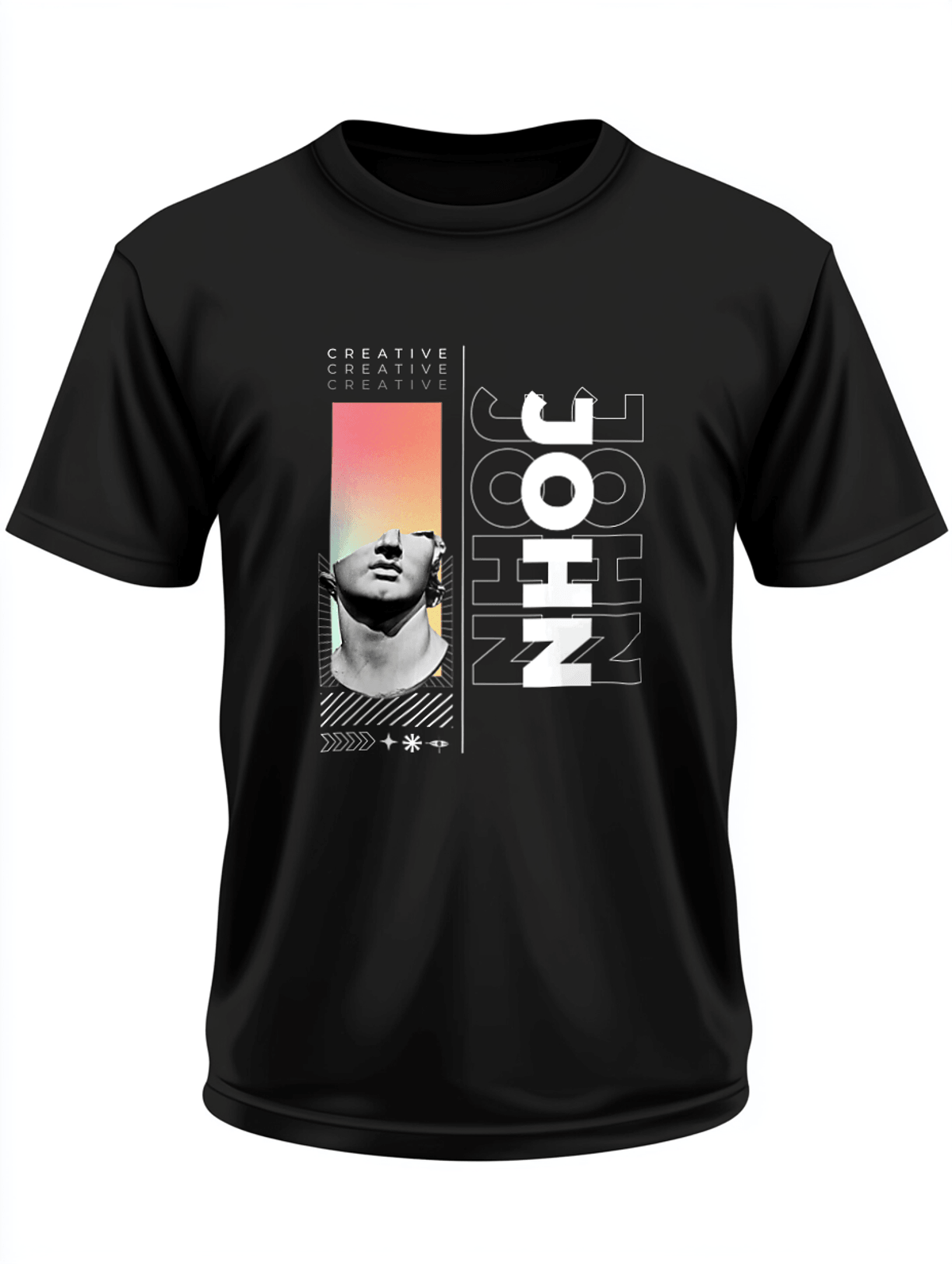Personalized JOHN T-Shirt with Artistic Design
