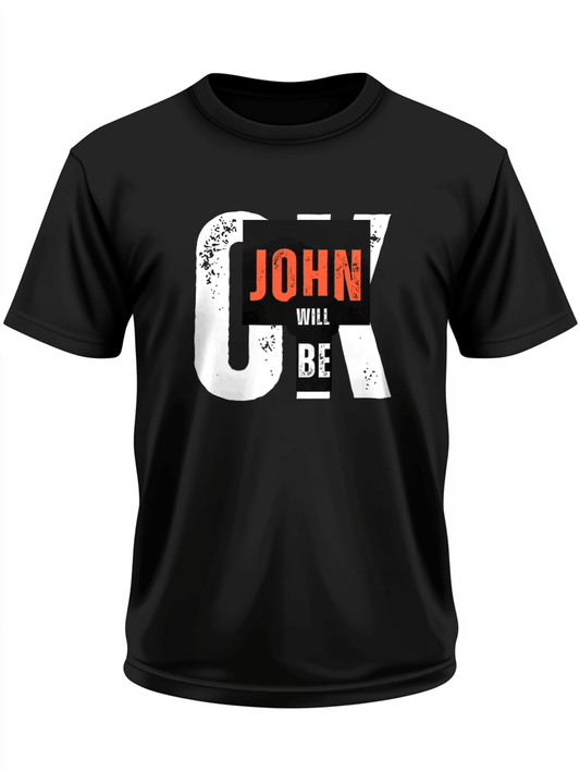 Personalized JOHN Distressed OK Printed T-Shirt