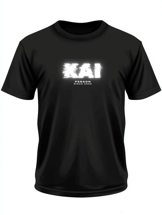 Personalized KAI Glitch-Style T-Shirt