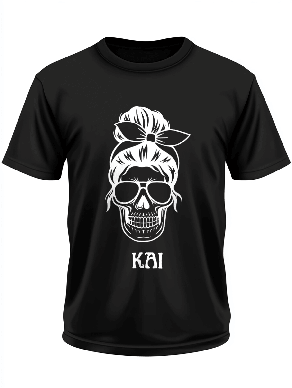 Personalized KAI Rockabilly Skull T-Shirt