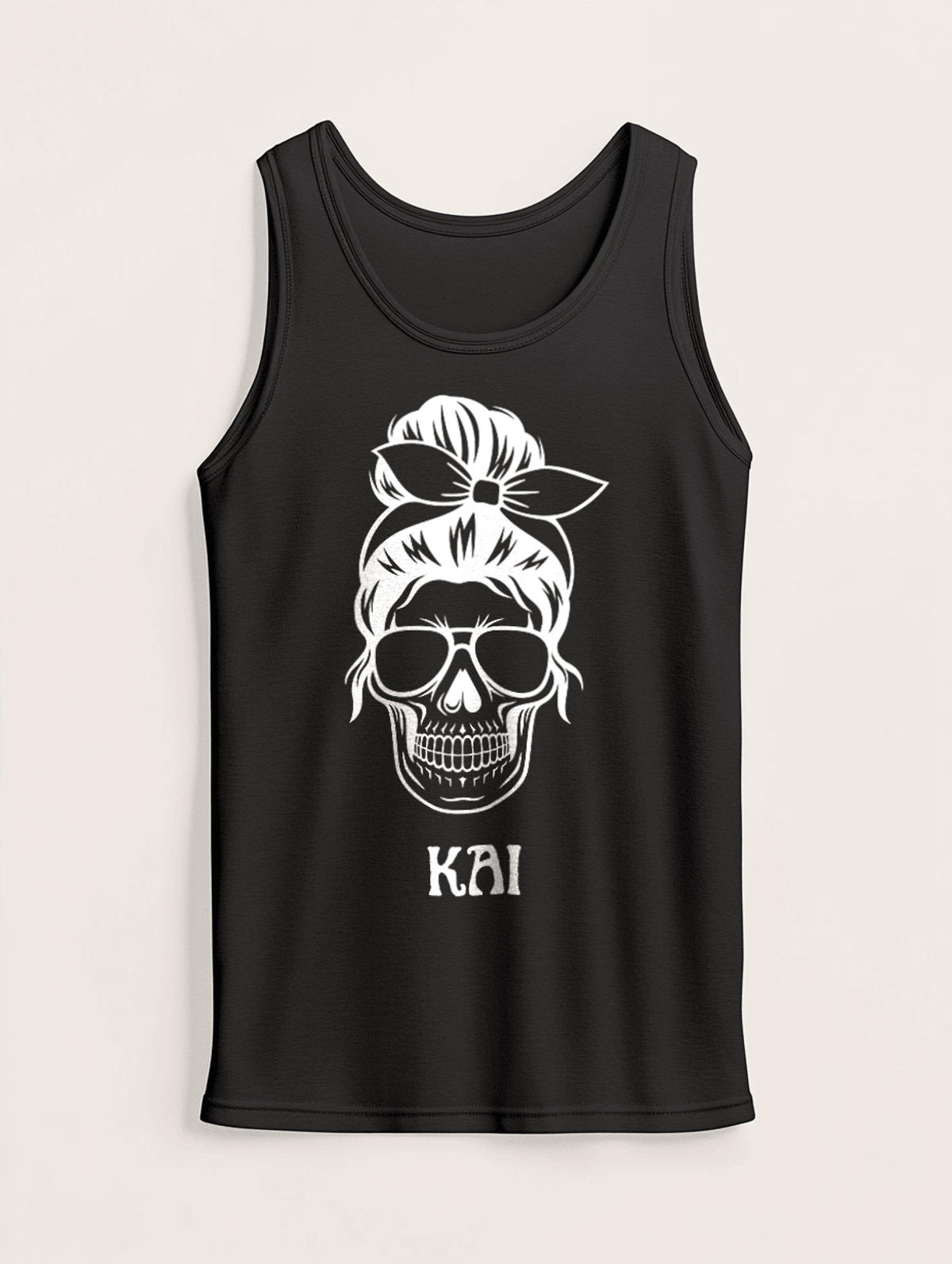 Personalized KAI Skull Tank Top