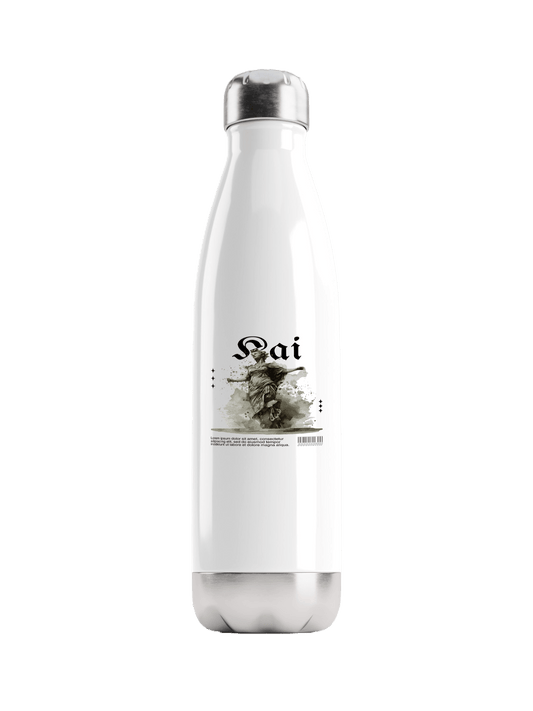 Personalized KAI Water Bottle with Classical Illustration