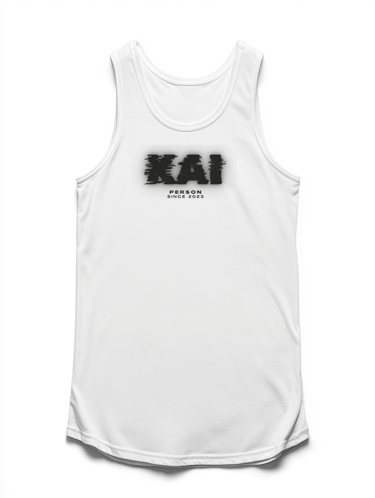 Personalized KAI Glitch-Style Tank Top