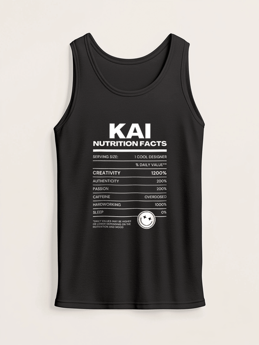 Personalized KAI Nutrition Facts Tank Top