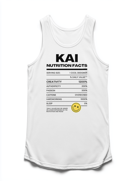 Personalized KAI Nutrition Facts Tank Top