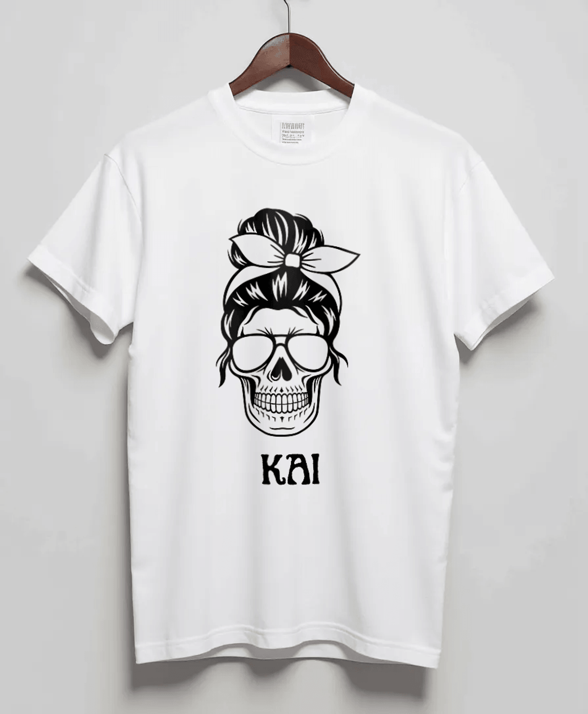 Personalized KAI Skull Illustration T-Shirt