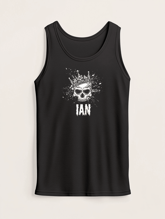 Personalized IAN Crowned Skull Tank Top
