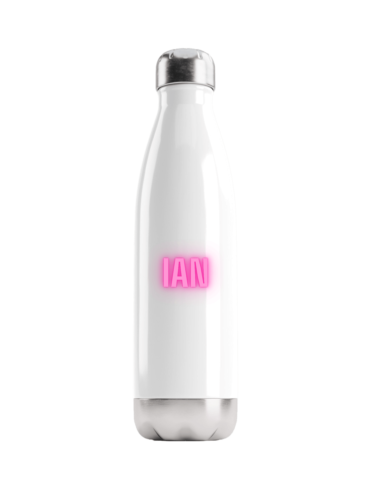 Personalized IAN Neon-Pink Water Bottle