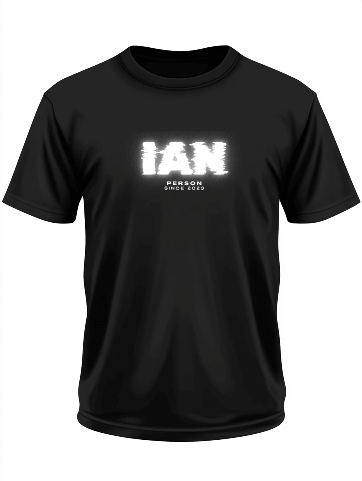 Personalized IAN Glitch-Style T-Shirt