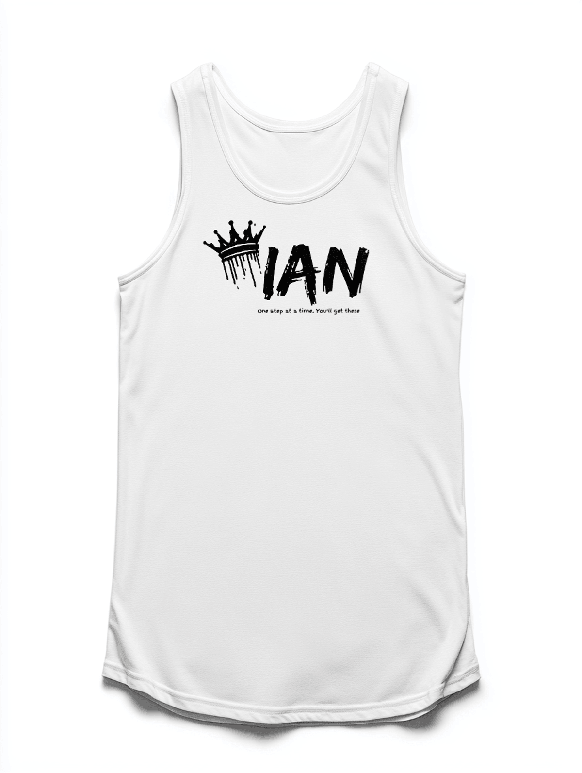 Personalized IAN Tank Top with Crown Design