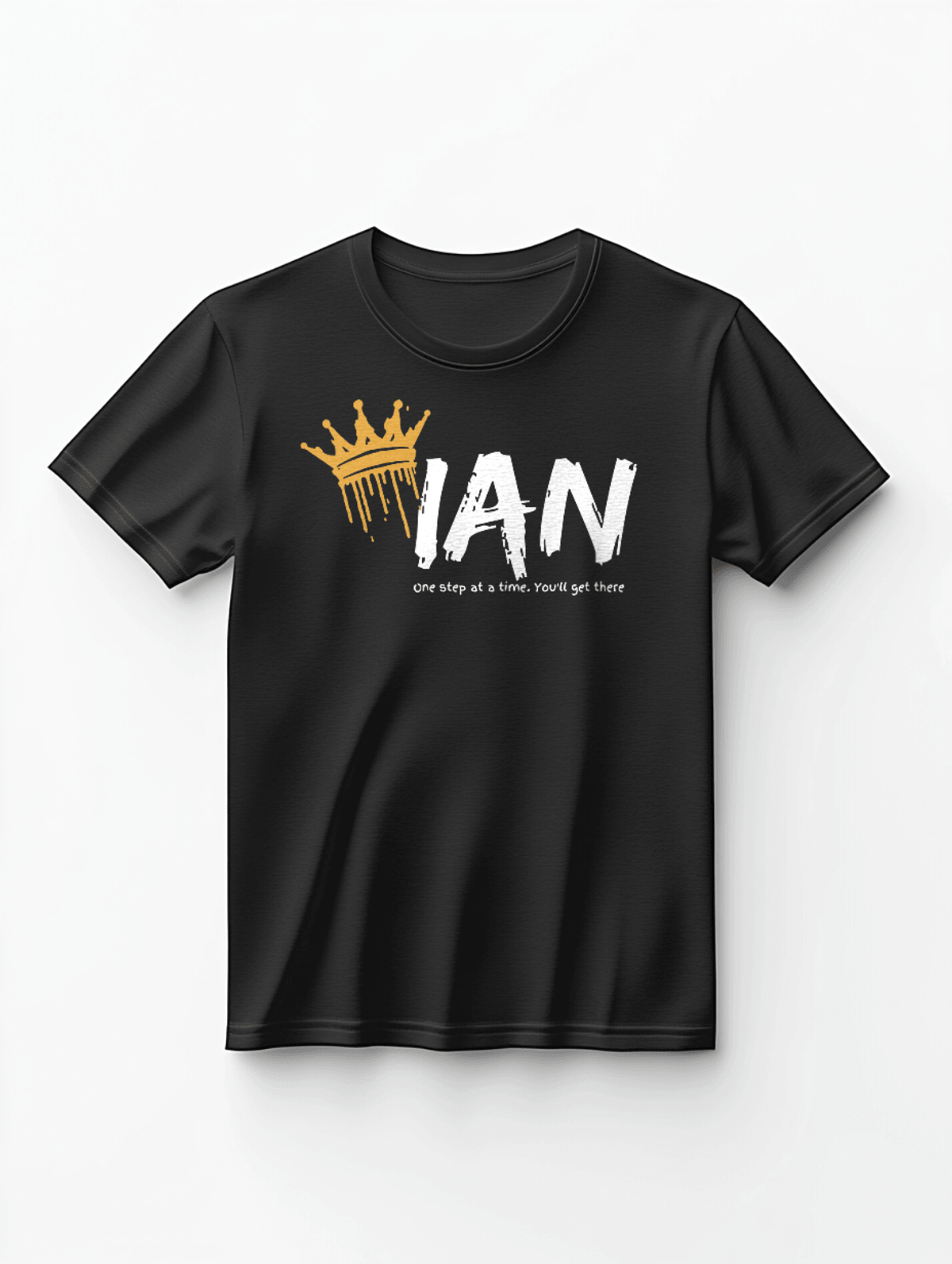 Personalized IAN T-Shirt with Gold Crown