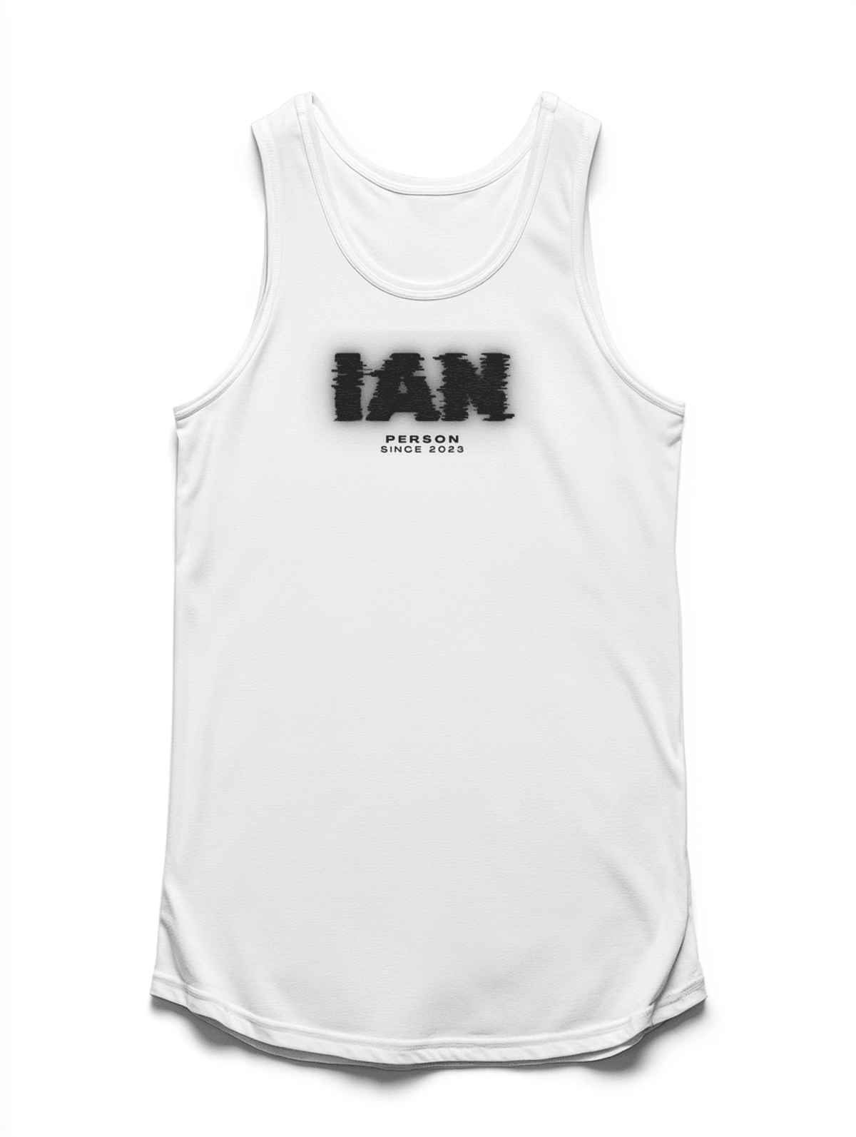 Personalized IAN Glitch-Style Tank Top