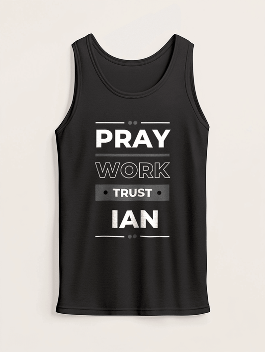 Personalized IAN Pray Work Trust Tank Top