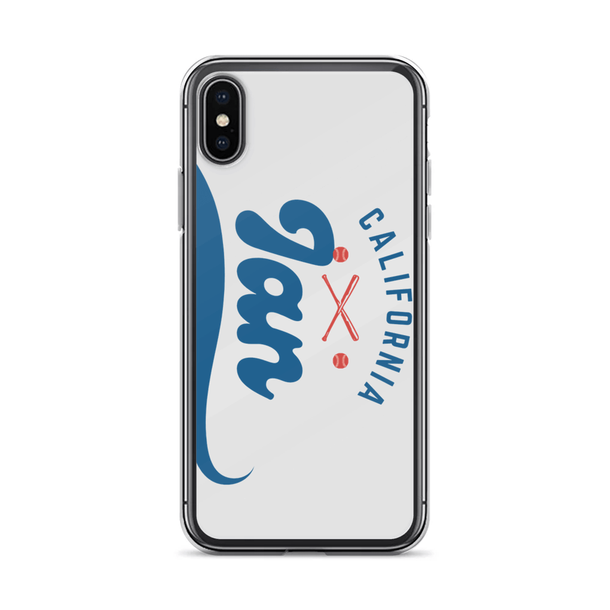 Personalized IAN Phone Case with California Baseball Design