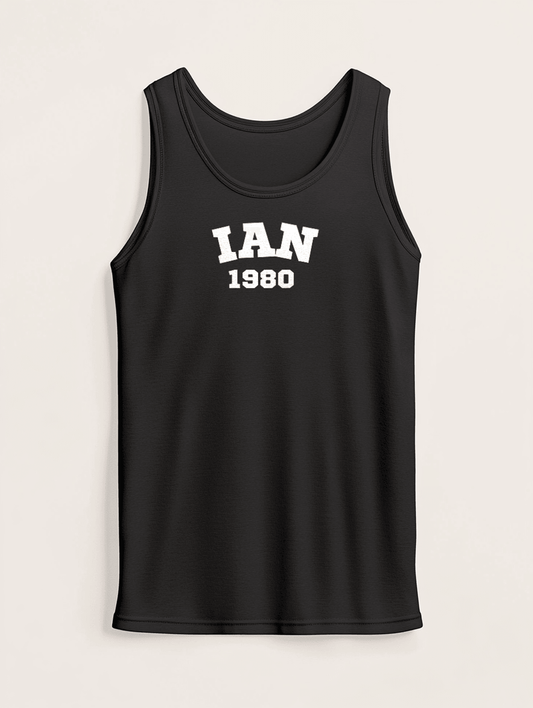 Personalized IAN 1980 Vintage Sport Tank Top