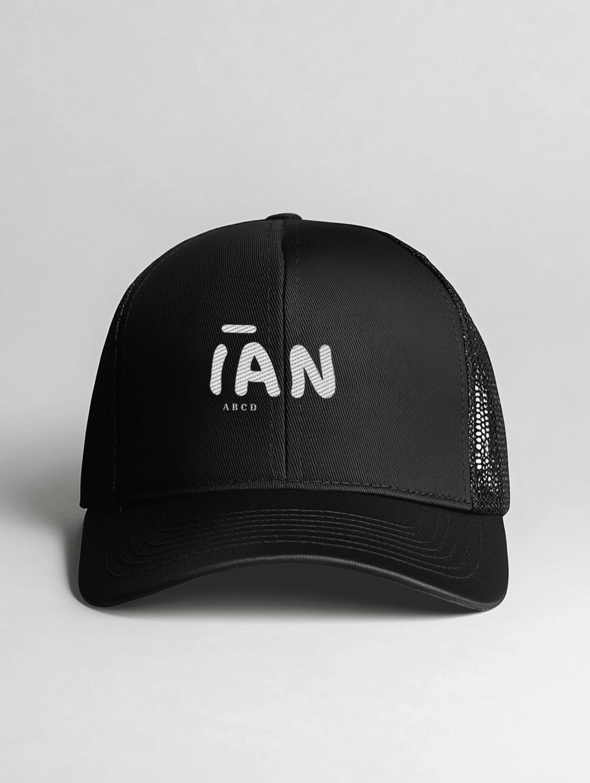 Personalized IAN Black Trucker Cap