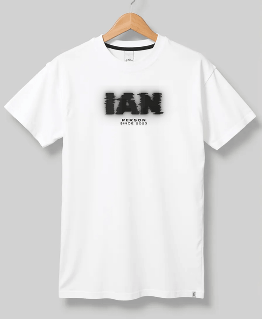Personalized IAN Glitch-Style T-Shirt