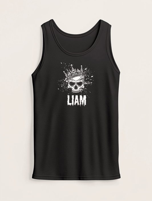 Personalized LIAM Crowned Skull Tank Top