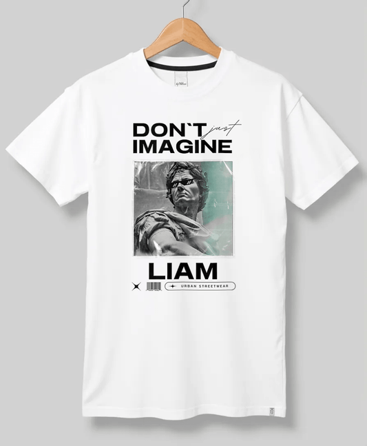 Personalized LIAM Vintage Statue Portrait T-Shirt