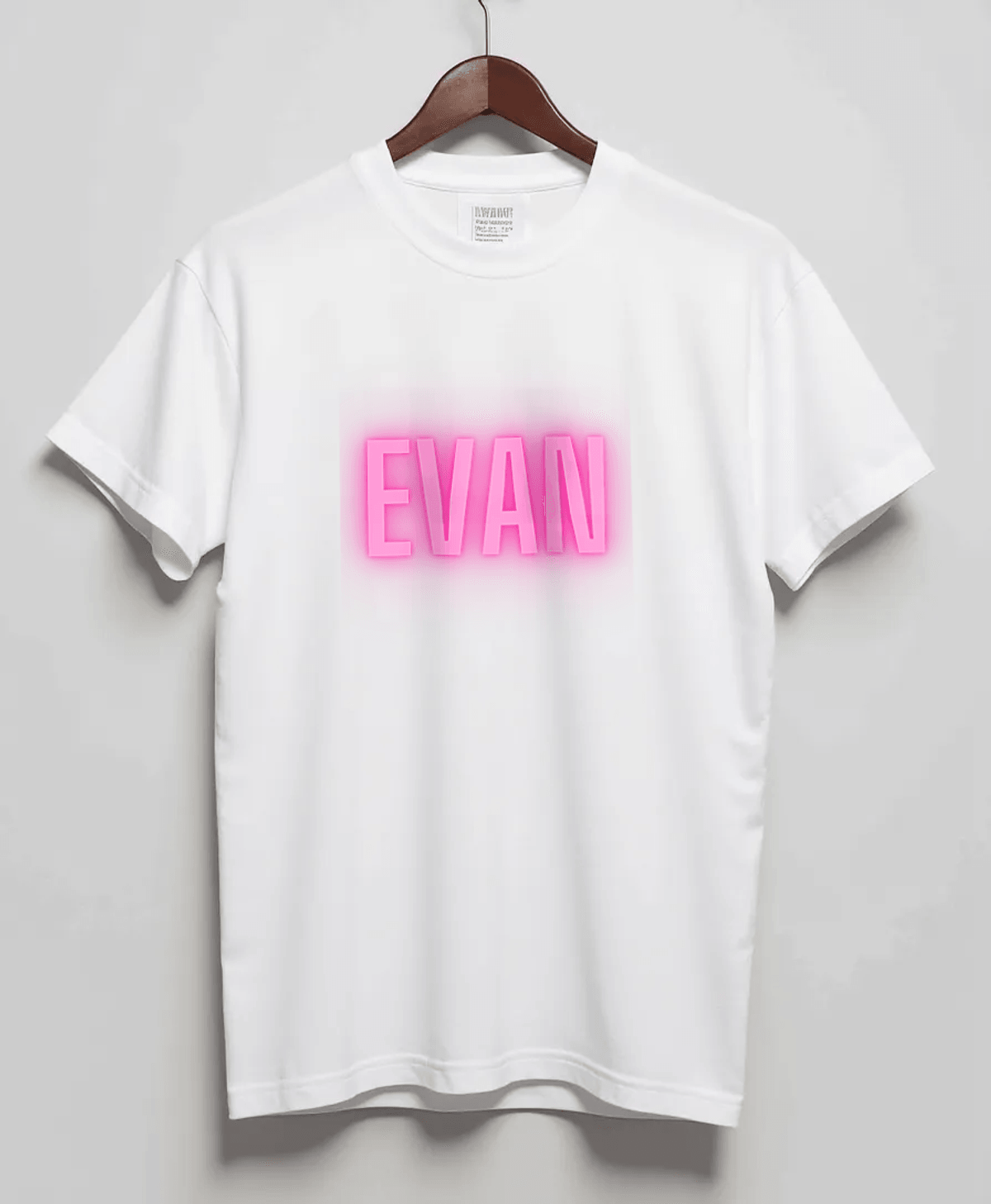Personalized EVAN Bold Neon-Pink T-Shirt