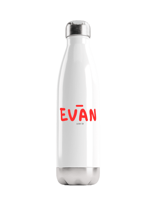 Personalized EVAN Stainless Steel Water Bottle