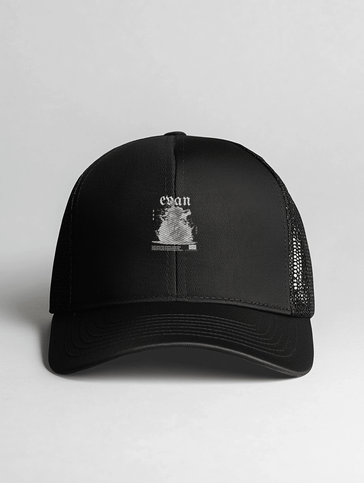 Personalized EVAN Black Trucker Hat