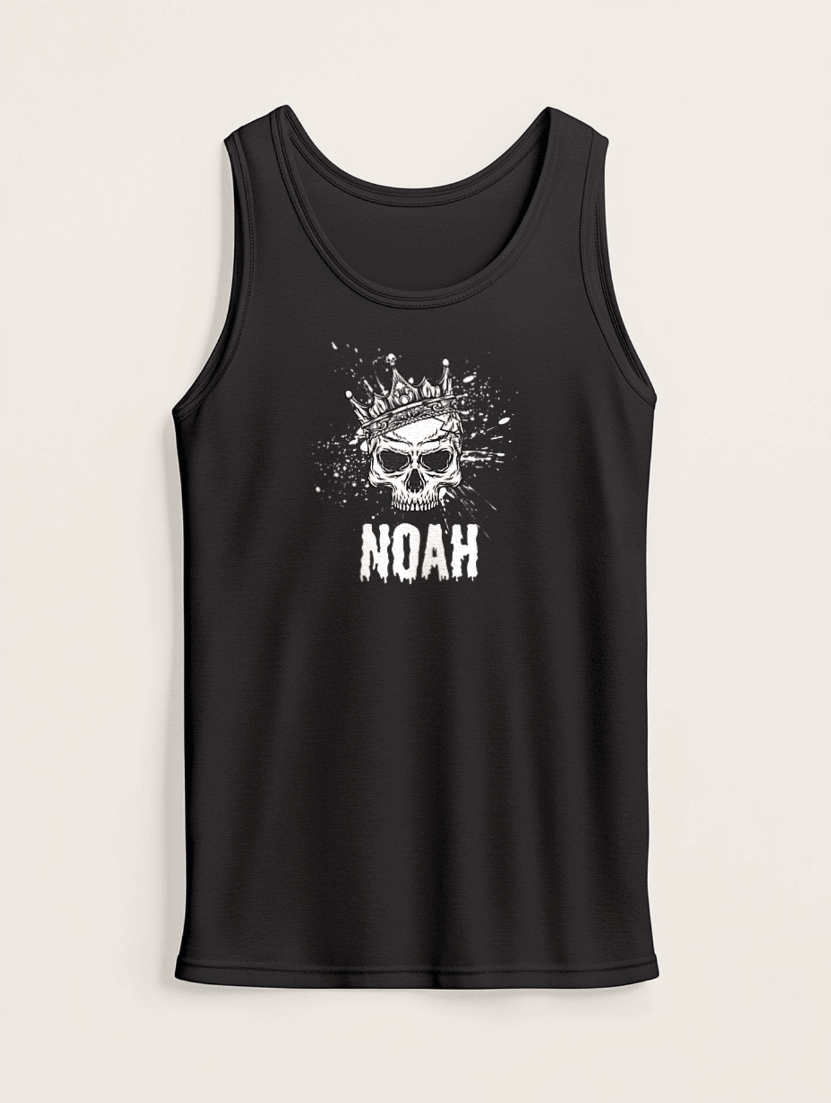 Personalized NOAH Crowned Skull Tank Top