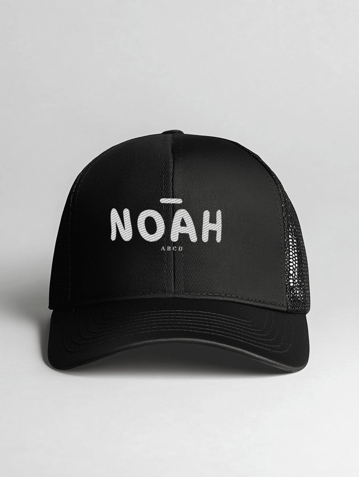 Personalized NOAH Black Trucker Cap
