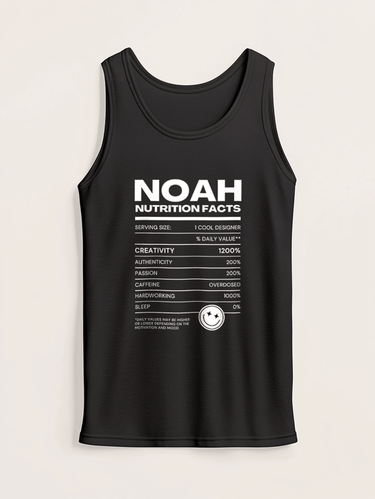 Personalized NOAH Nutrition Facts Tank Top