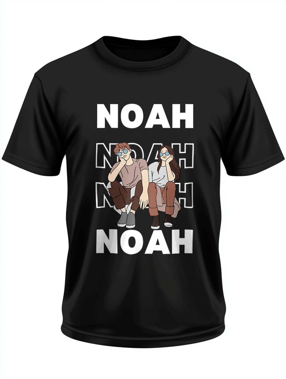 Personalized NOAH T-Shirt with Playful Illustration