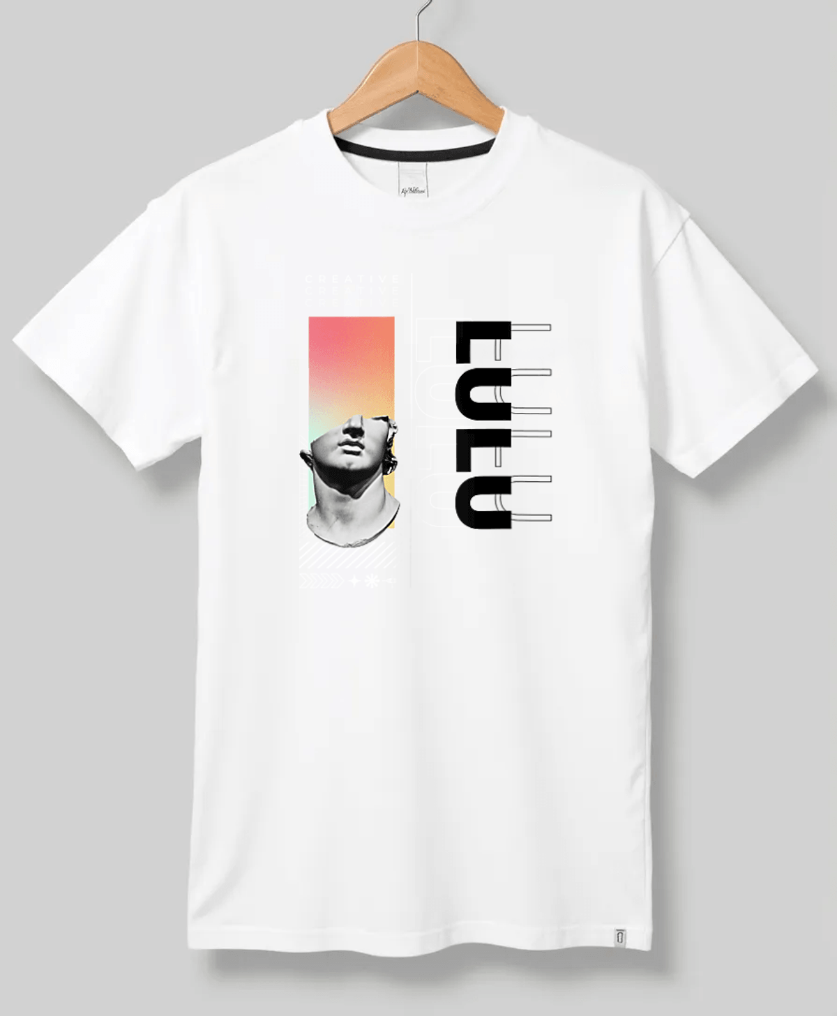 Personalized LULU T-Shirt with Classical Art Panel