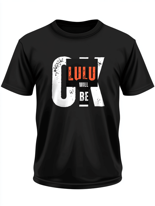 Personalized LULU Distressed OK Printed T-Shirt