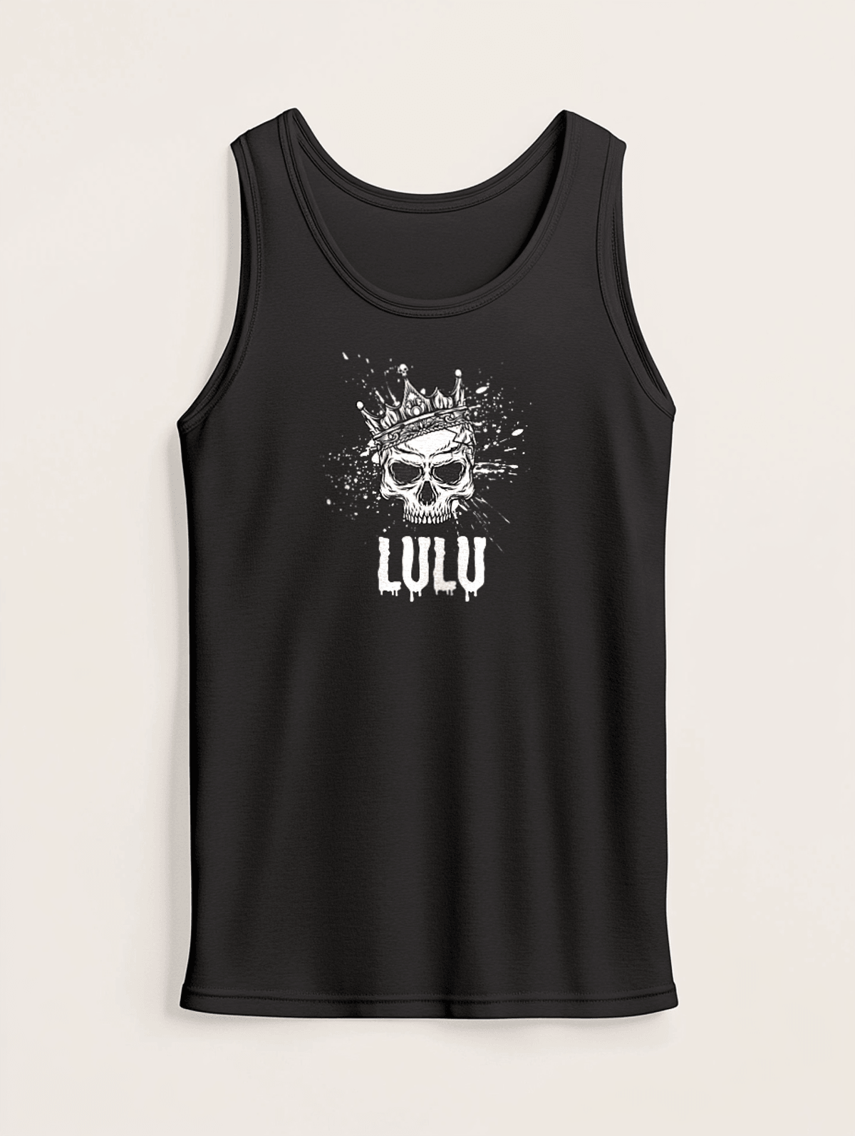 Personalized LULU Crowned Skull Tank Top