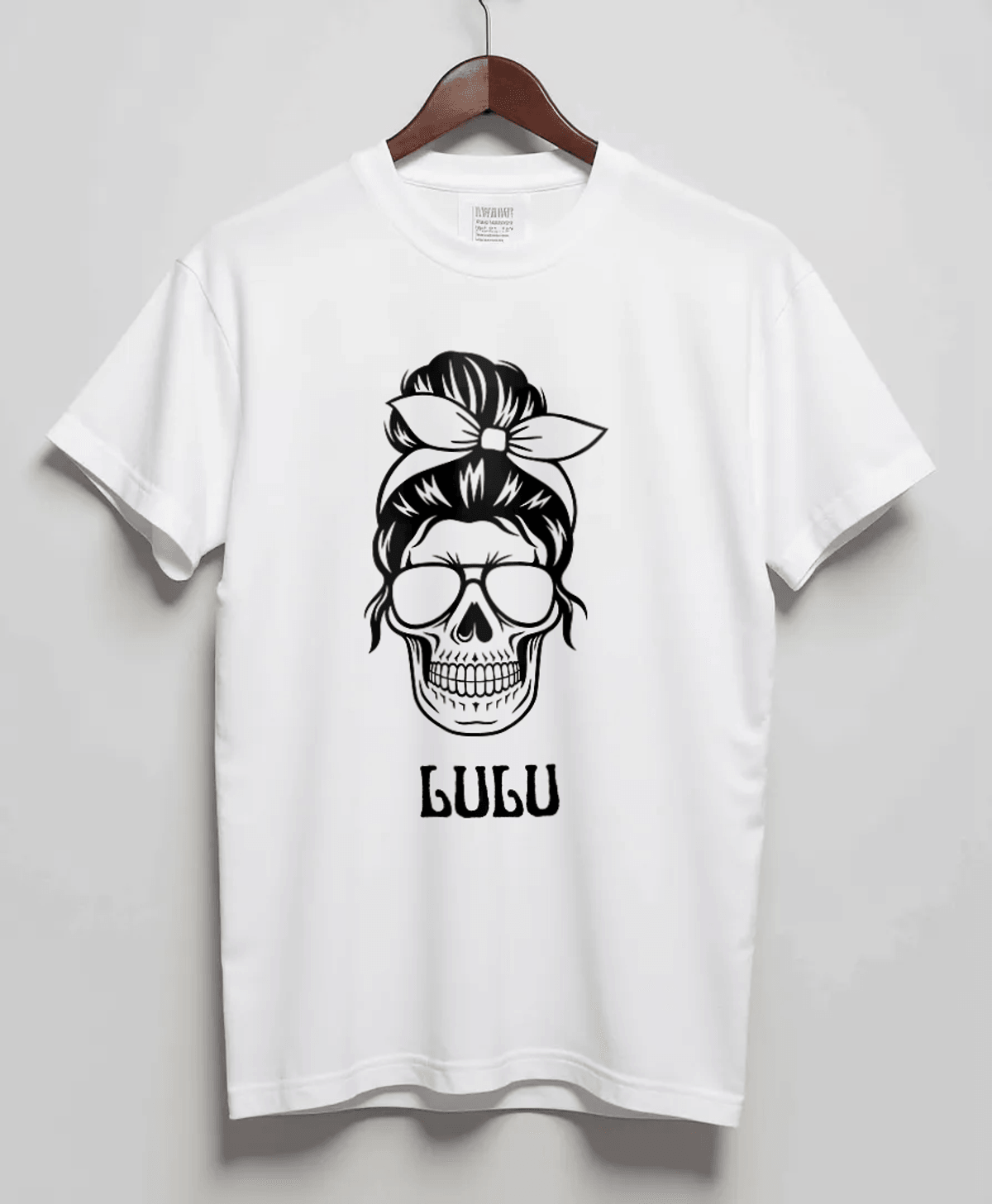 Personalized LULU Skull Illustration T-Shirt