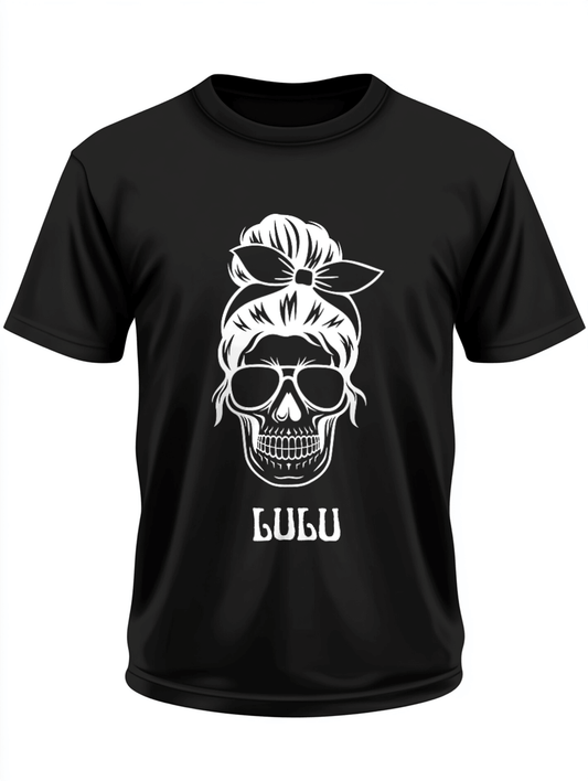 Personalized LULU Rockabilly Skull T-Shirt
