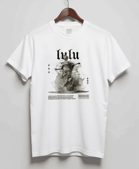 Personalized LULU Blackletter Typography T-Shirt