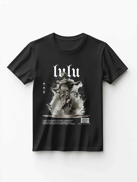 Personalized LULU Monochrome Statue T-Shirt