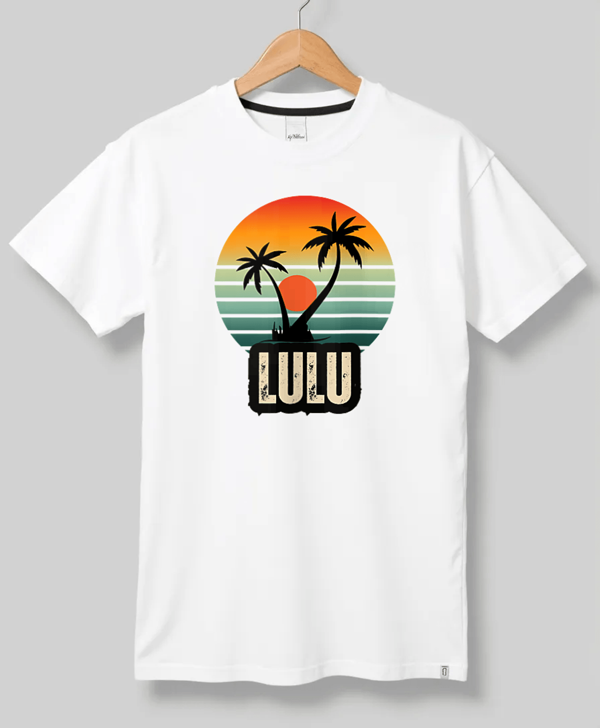 Personalized LULU Retro Sunset Disk T-Shirt